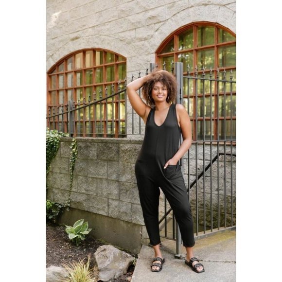 Smash & Tess The Saturday Romper in Midnight Black Size XXS Rayon Bamboo - Picture 1 of 6